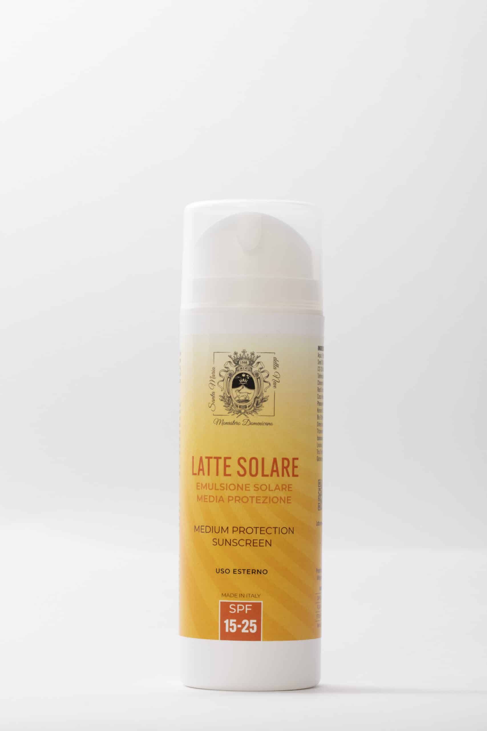 Lattesolare_15_25_MON_0063 Latte solare Emulsione solare MEDIA protezione SPF 15-25 - immagine 1